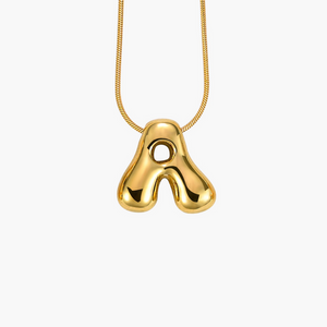 Golden Glow Bubble Letter Necklace