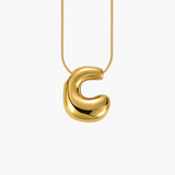 Golden Glow Bubble Letter Necklace