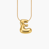 Golden Glow Bubble Letter Necklace