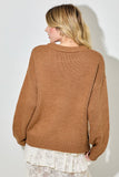 3D HORSE EMBO PULLOVER SWEATER