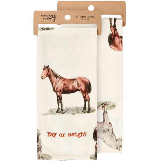 Yay Or Neigh Kitchen Towel