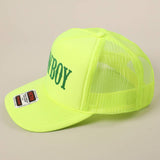 COWBOY Text Logo Printed Mesh Back Trucker Hat