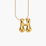 Golden Glow Bubble Letter Necklace