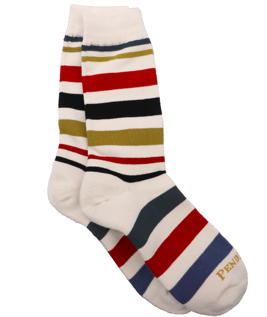 National Park Stripe Cotton Crew Sock