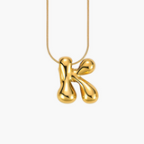 Golden Glow Bubble Letter Necklace