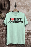 I Love Cowboys Graphic Top