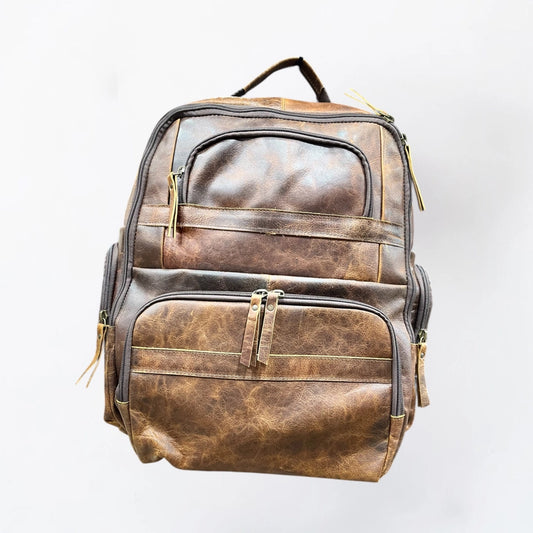 Rustic Leather Backpack