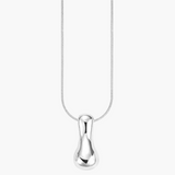 Silver Glow Bubble Letter Initial Necklace