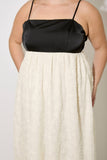 (PLUS SIZE) PRINCESS SEAM SPAGHETTI STRAP TEXTURED DRESS