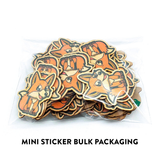 Mini Wood Sticker - Lifelike Buffalo Bison w/ Text