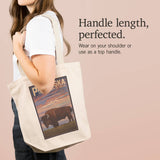 ORGANIC TOTE BAG Pawhuska, Oklahoma, Buffalo & Sunset