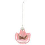 Glass Cowgirl Hat Ornament