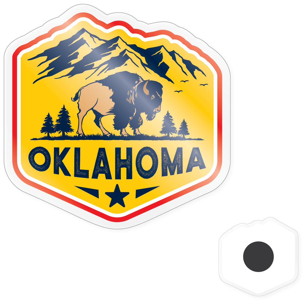 Magnet - Oklahoma Buffalo Badge