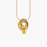 Golden Glow Bubble Letter Necklace