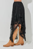 EMBELLISHED LACE HEM SKIRT