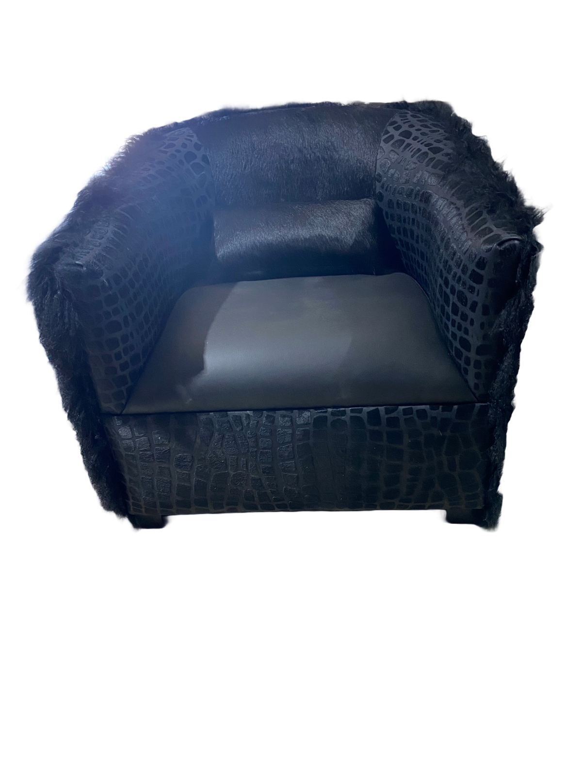 LR Exotic Tibetan Lamb Barrel Chair