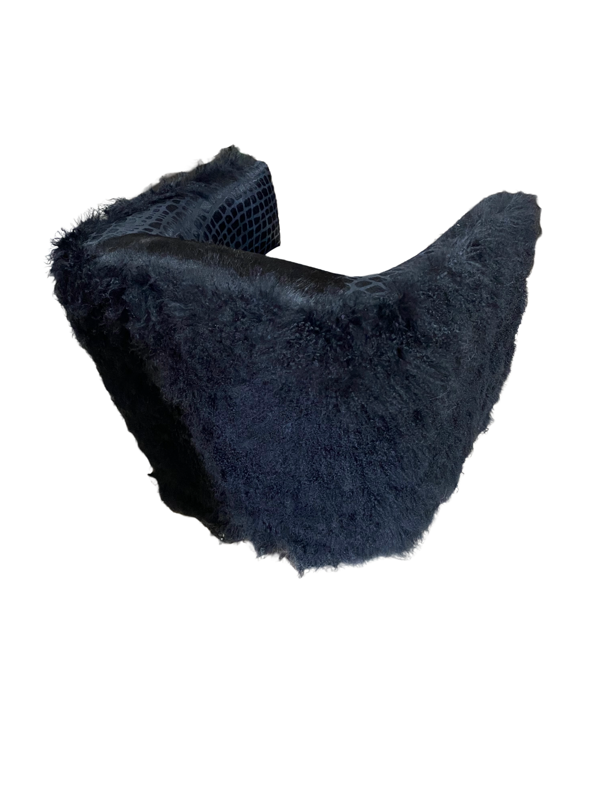 LR Exotic Tibetan Lamb Barrel Chair