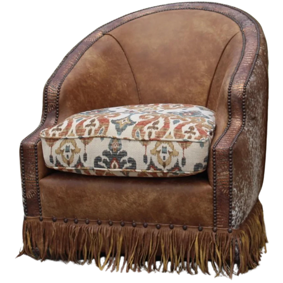 Barrel Chair All Leather