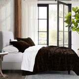Stella Faux Silk Velvet Double Box Stitch Quilt Set