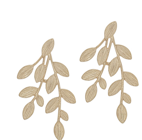 GSC GD LEAF EARRINGS