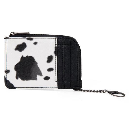 Wrangler Cow Print Mini Zip Card Case