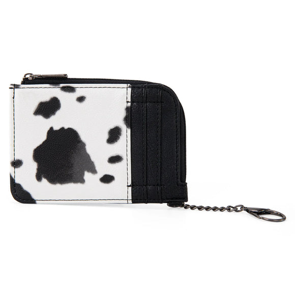WG102-W005 Wrangler Wrangler Cow Print Mini Zip Card Case