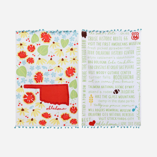 Oklahoma in Bloom Dish Towel