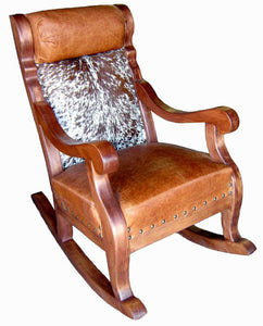 Cattle Baron Rocking Chair With Leather