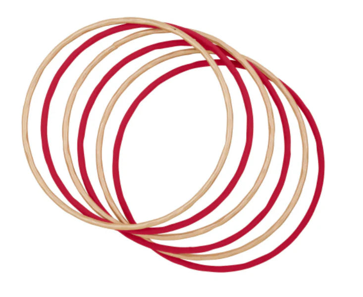 Mabel Bracelets in Gold & Burnt Orange