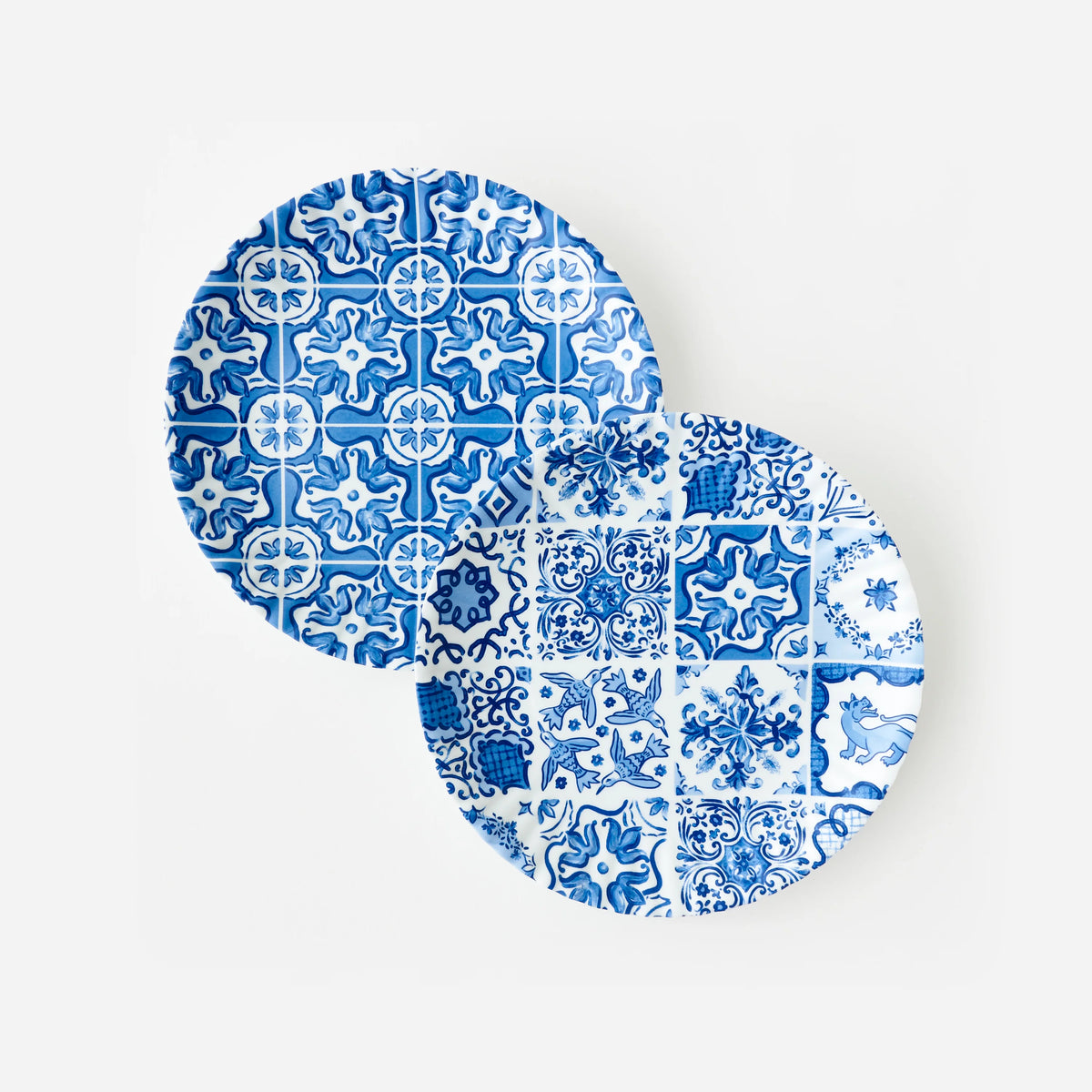 Blue and White Melamine Plate