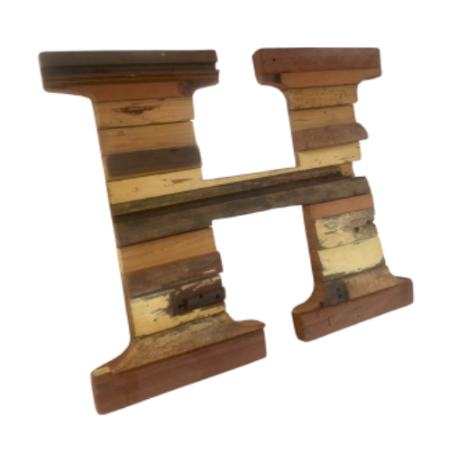 20 MIX - OLD WOODEN LETTER 27 18 2 OLD WOOD RECLAIM