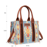 WG2203-8120S Wrangler Southwestern Print Small Canvas Tote/Crossbody