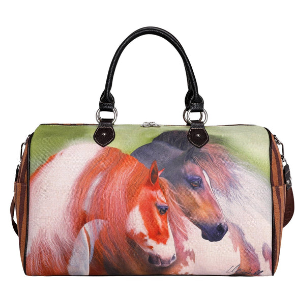 MW1020-5110 Montana West Horse Canvas Weekender Bag