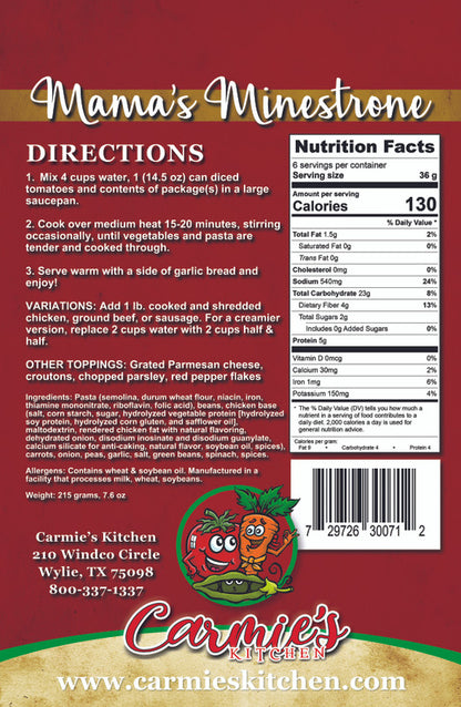 CK MAMA'S MINESTRONE SOUP MIX