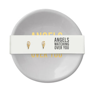 Earrings & Tray- Angels