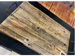 SMALL OAK SERVING TRAYS