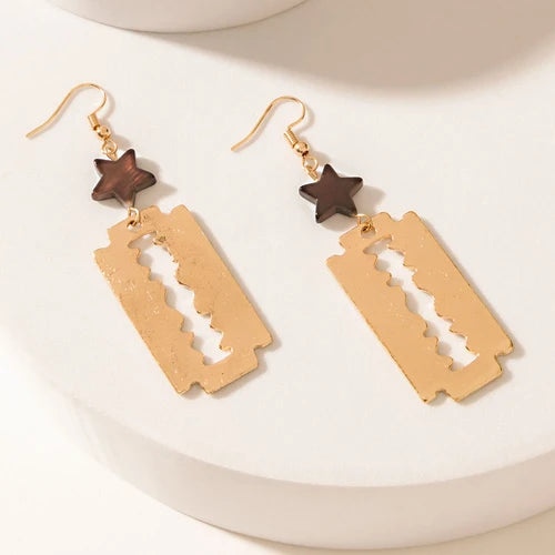 Wild Edge Earrings in Dusty Gold