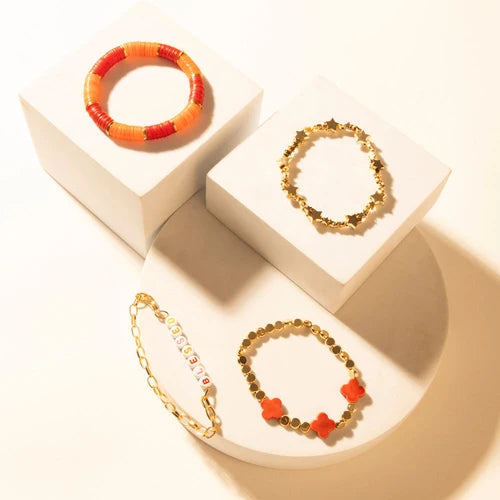 Myra Sunset Aire Stack Bracelet in Golden Flame