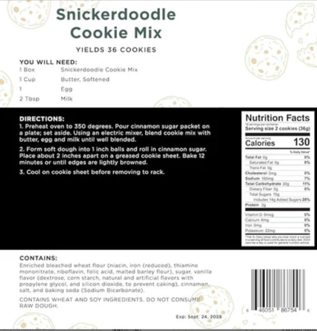 Snickerdoodle Cookie Mix