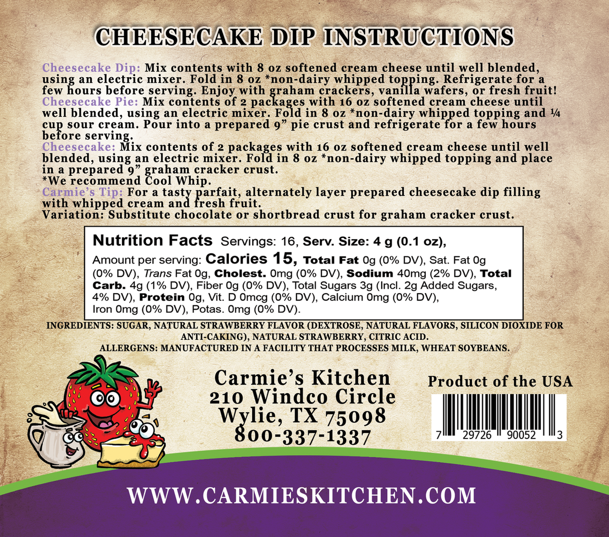 CK STRAWBERRIES N' CREAM CHEESECAKE DIP