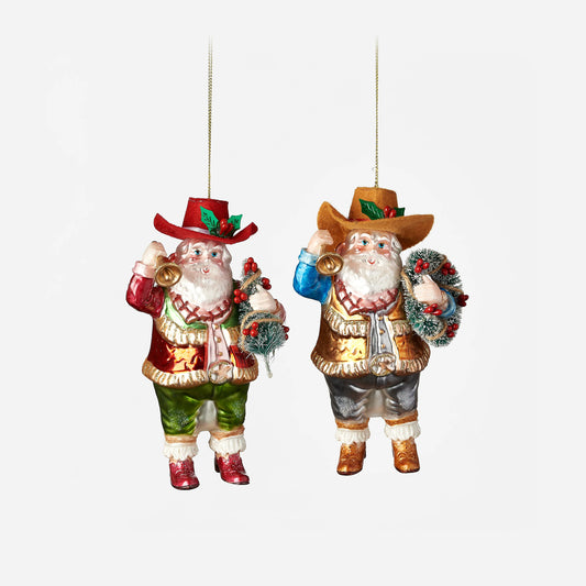 Cowboy Santa Ornament