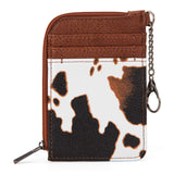 WG102-W005 Wrangler Wrangler Cow Print Mini Zip Card Case