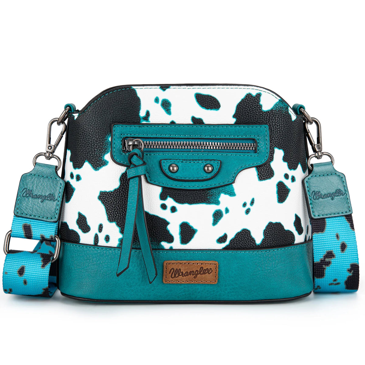 WG133-213 Wrangler Cow Print Crossbody Bag