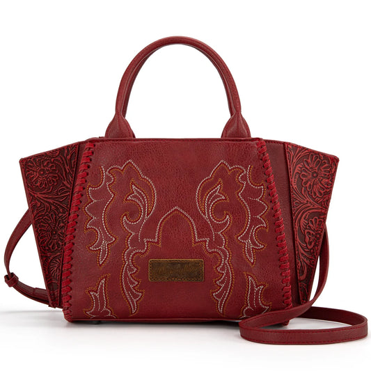 WG145G-8300 Wrangler Embroidered Trapezoid Concealed Carry Tote/Crossbody