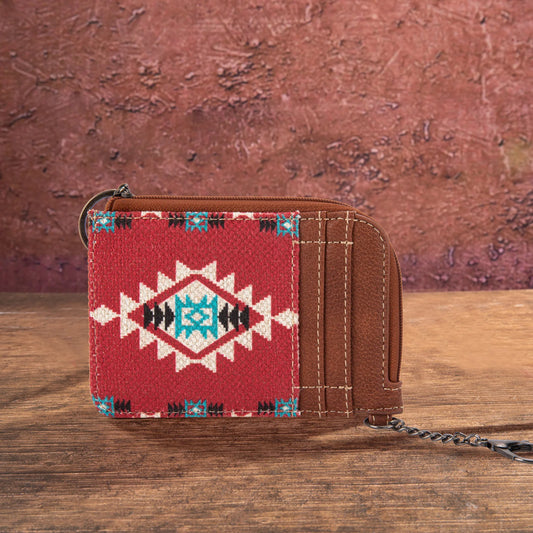 Wrangler Southwestern Art Print Mini Zip Card Case
