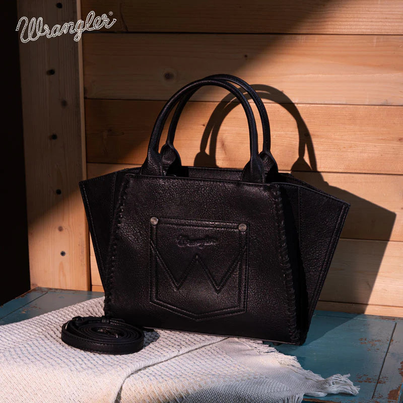 WG145-8300 Wrangler Embroidered Trapezoid Tote/Crossbody