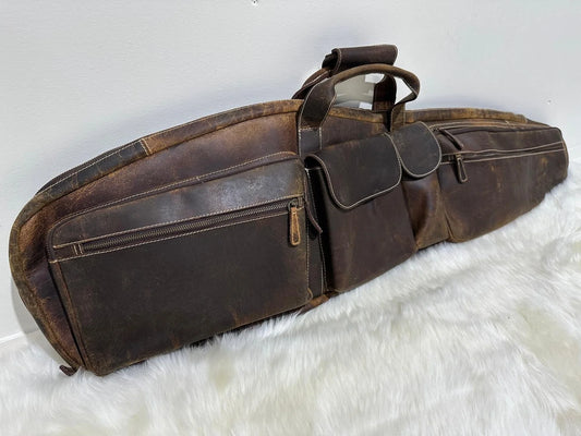 Leather Rifle Cover with Pockets