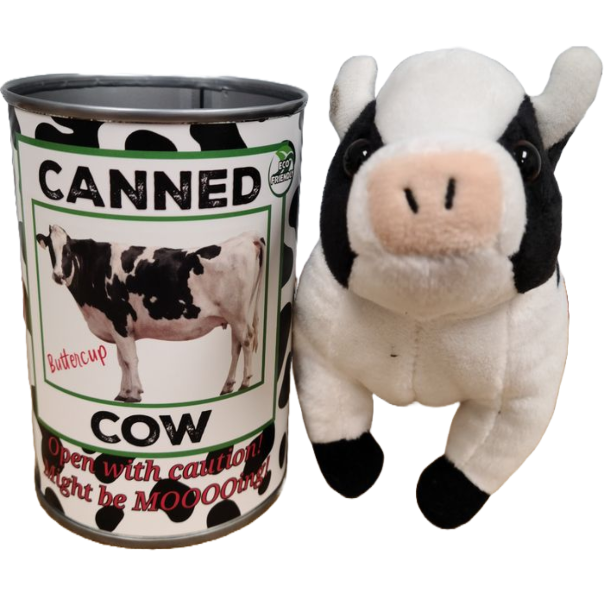 Canned Cow | Stuffed Animal Plush w/Funny Jokes | Gift