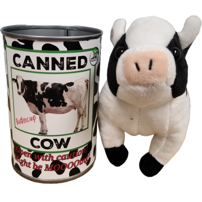Canned Cow | Stuffed Animal Plush w/Funny Jokes | Gift