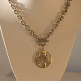 The Lord's Prayer Cross Medallion Toggle Necklace – Gold or Silver